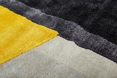 Ripped Teared Colored 1, Hand Knot, 60 Kpi, Wool and Viscose, Joost v Bleiswijk