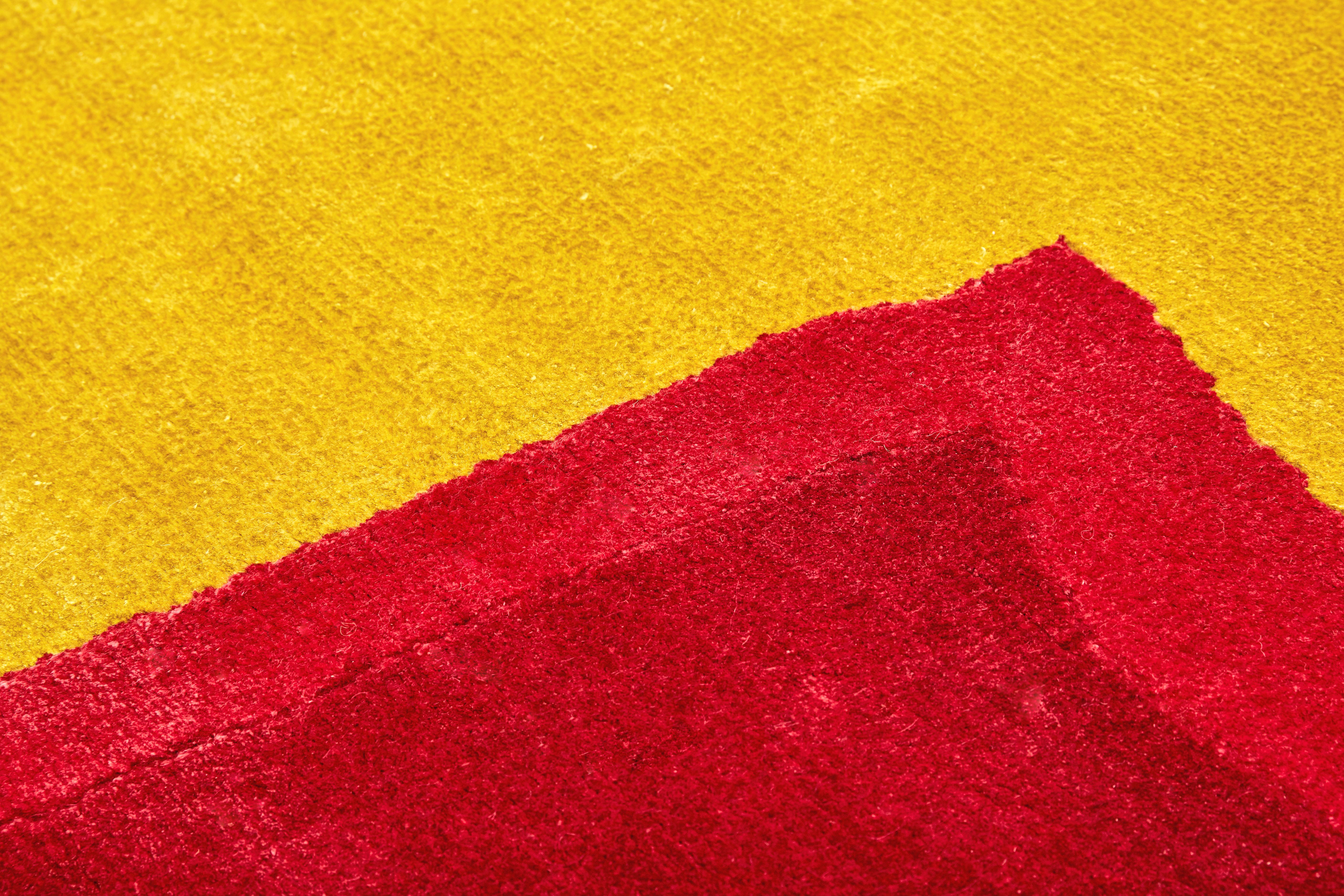 Moderno Strappato colorato 1, Nodo a mano, 60 Kpi, Lana e Viscosa, Joost v Bleiswijk in vendita