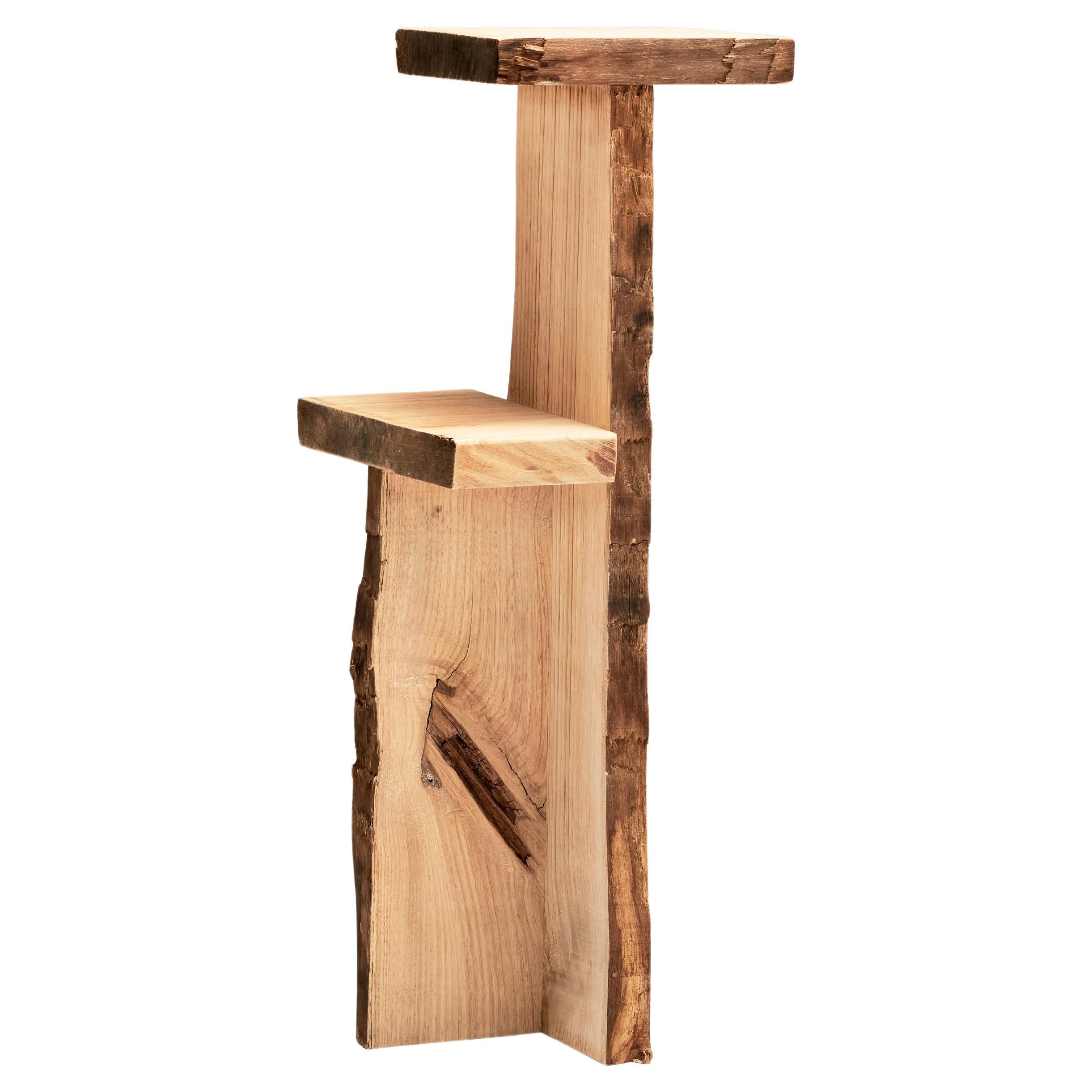 Ripped Wood Double Podium by Willem Van Hooff For Sale