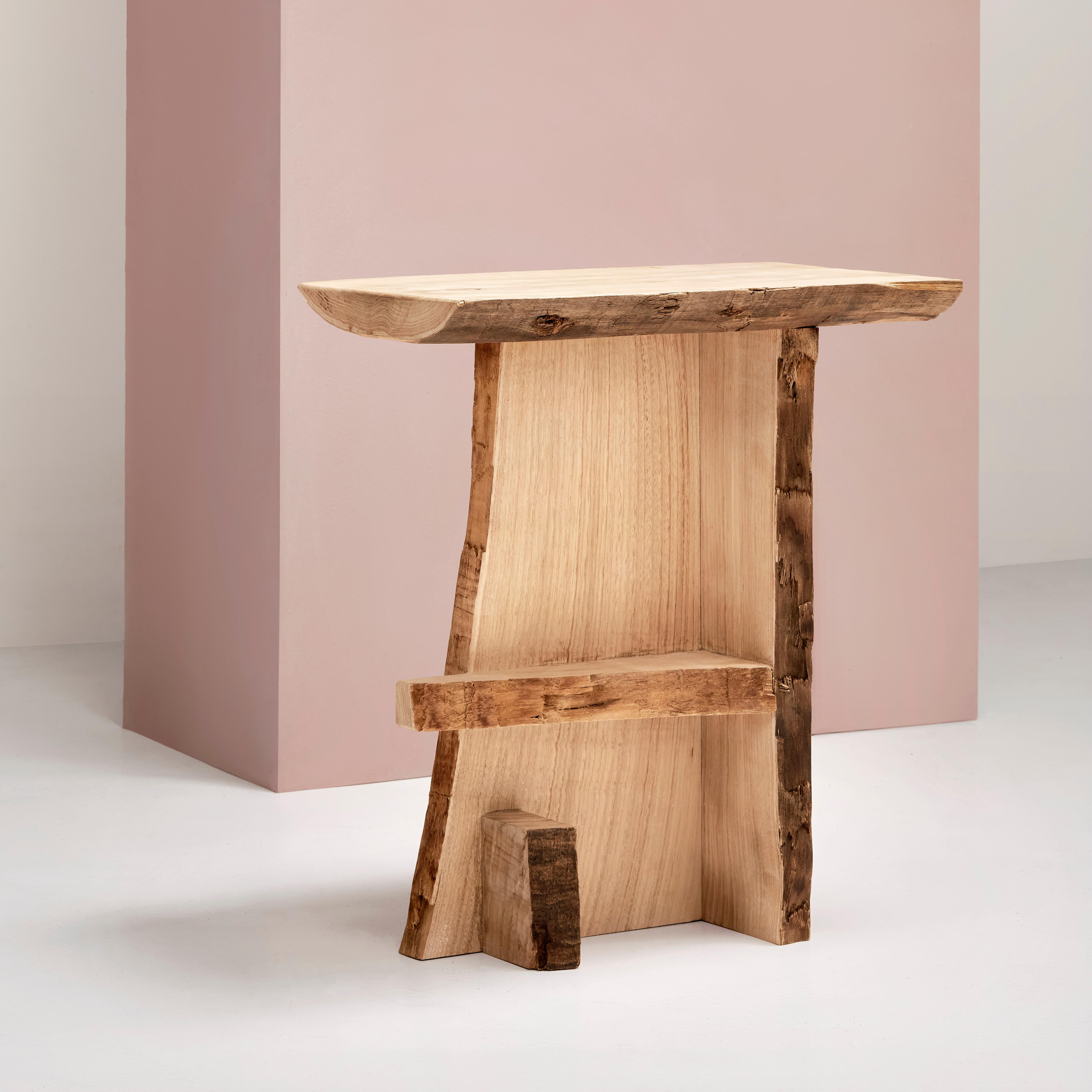 Modern Ripped Wood Table by Willem Van Hooff For Sale