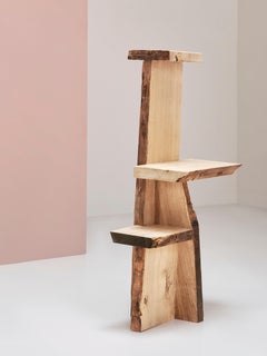 Contemporary Sculpted Contrast Ripped Wood Tripple Podium by Willem Van Hooff