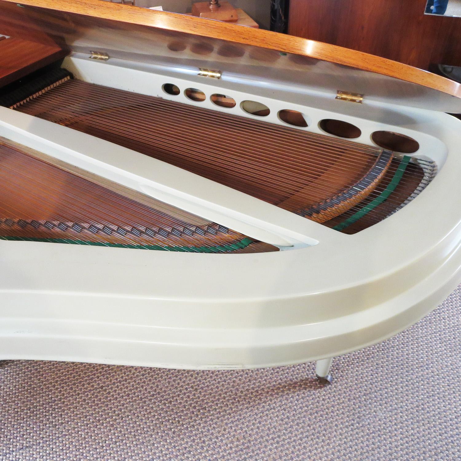 Painted Rippen Aluminum Grand Piano - Midcentury Design