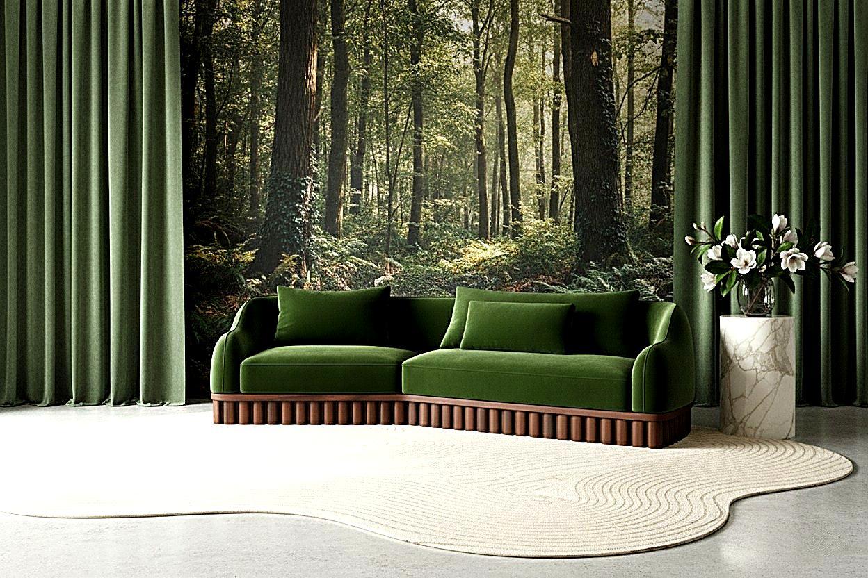 Sillón Ripple con base de madera escultural-Diseño Sidani en Nuevo estado para la venta en NEW YORK, NY