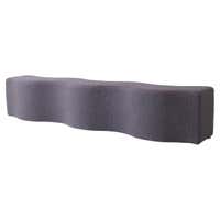 Tufted Vinyl Steelcase Chrome Bench at 1stDibs