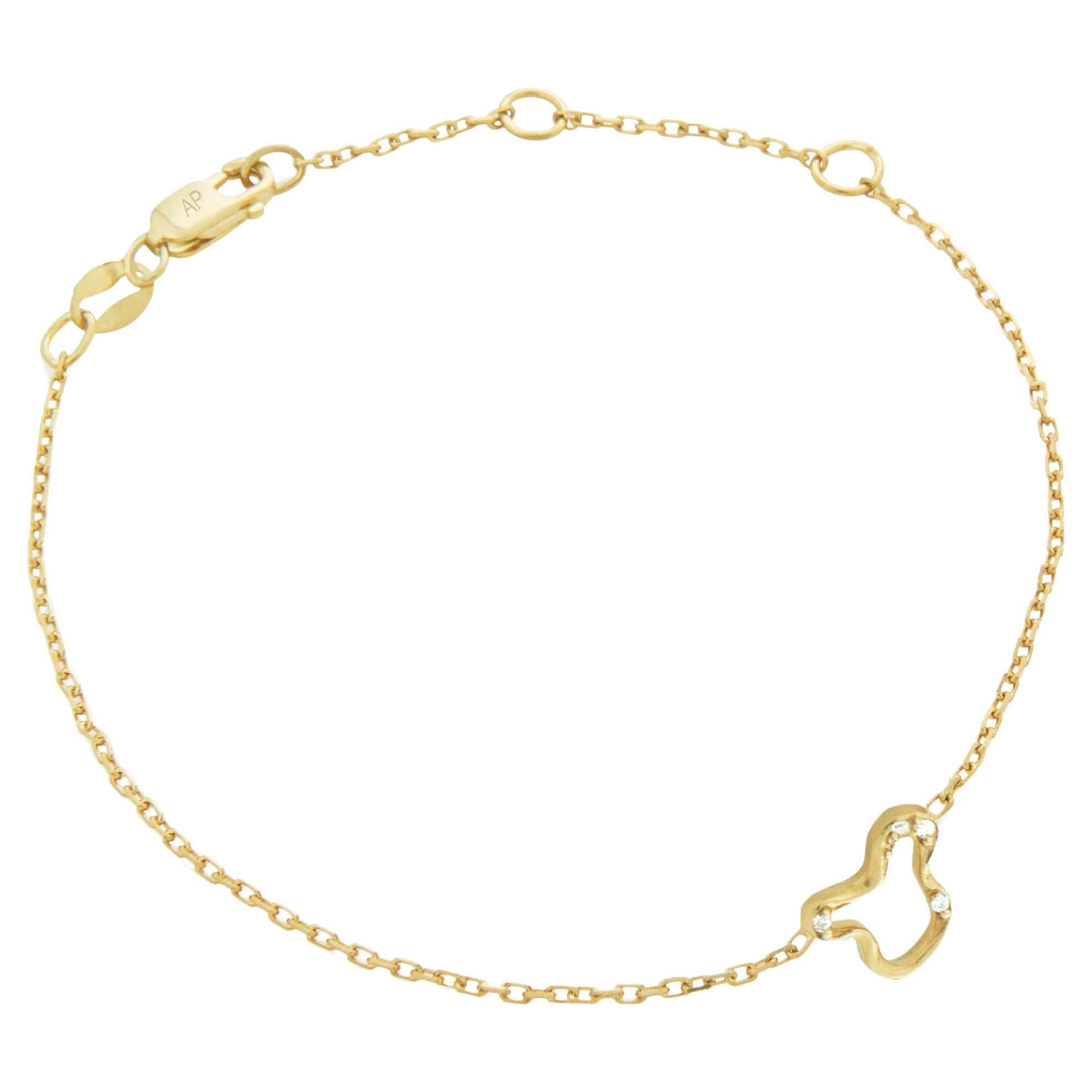 Ripple Chain Bracelet - Demi-Pavé For Sale