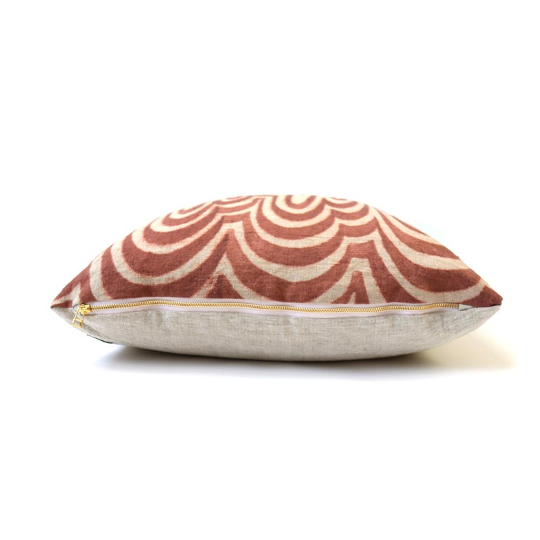 Ripple Collection Linen Pillow, Cinnamon For Sale at 1stDibs