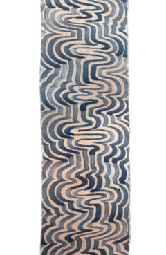 Ripple Collection Linen Table Runner, Cobalt