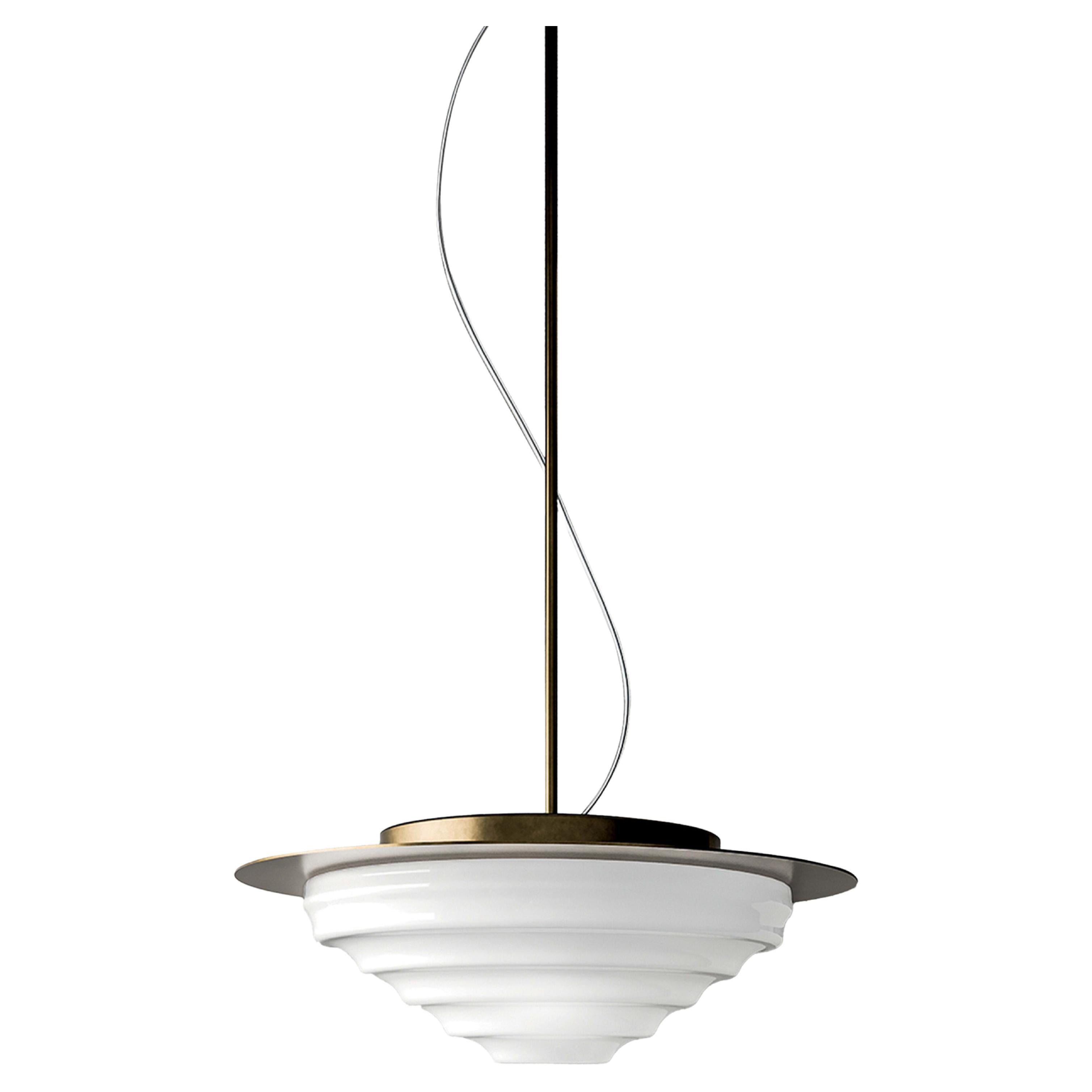 Large lampe suspendue Ripple en vente