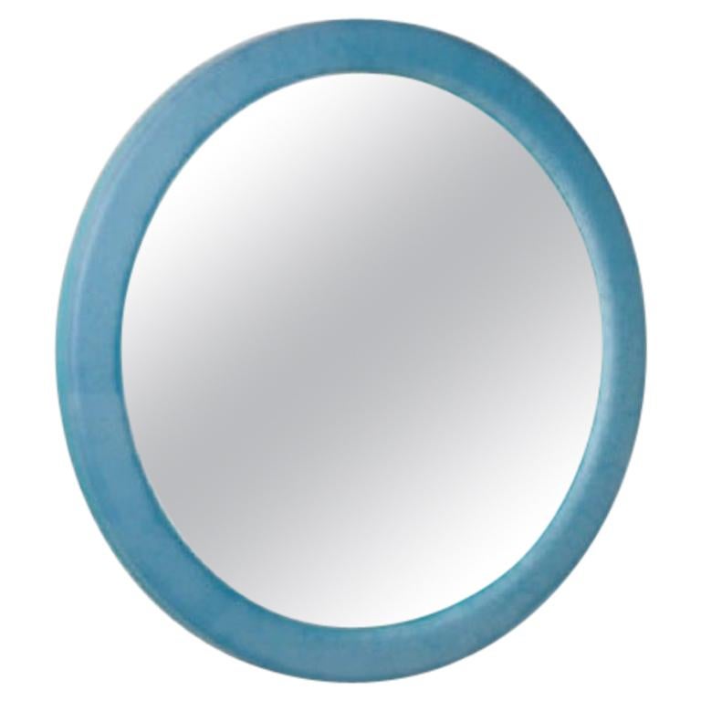 Ripple Resin Mirror in Light Blue by Facture, Represented by Tuleste Factory For Sale
