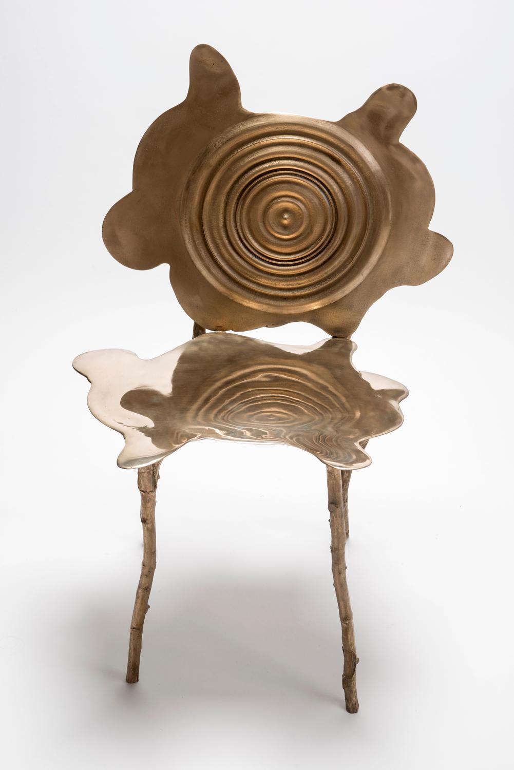 Gregory Nangle
Ripple Rorschach chair, 2018
Low polish cast bronze
Measures: 37 x 23.5 x 21 in.