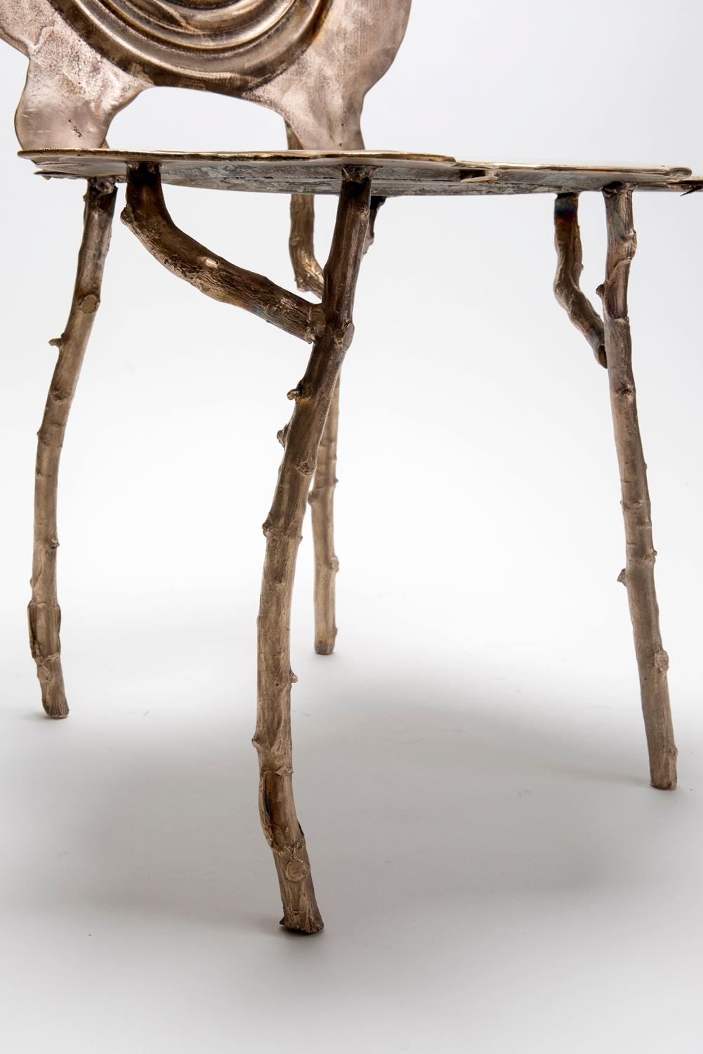 Ripple Rorschach Stuhl in Bronze von Gregory Nangle im Angebot 1