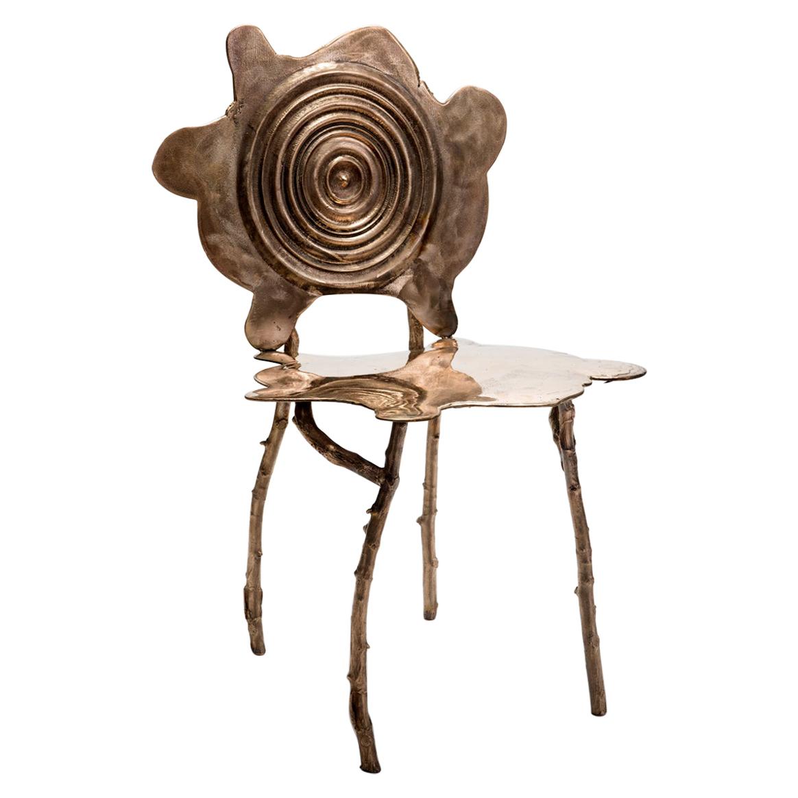 Ripple Rorschach Stuhl in Bronze von Gregory Nangle im Angebot