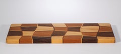 Ripple Wooden Checkerboard, American Studio Craftsman