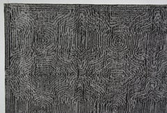 Ripples Hand Tufted Rug in Black and Gray