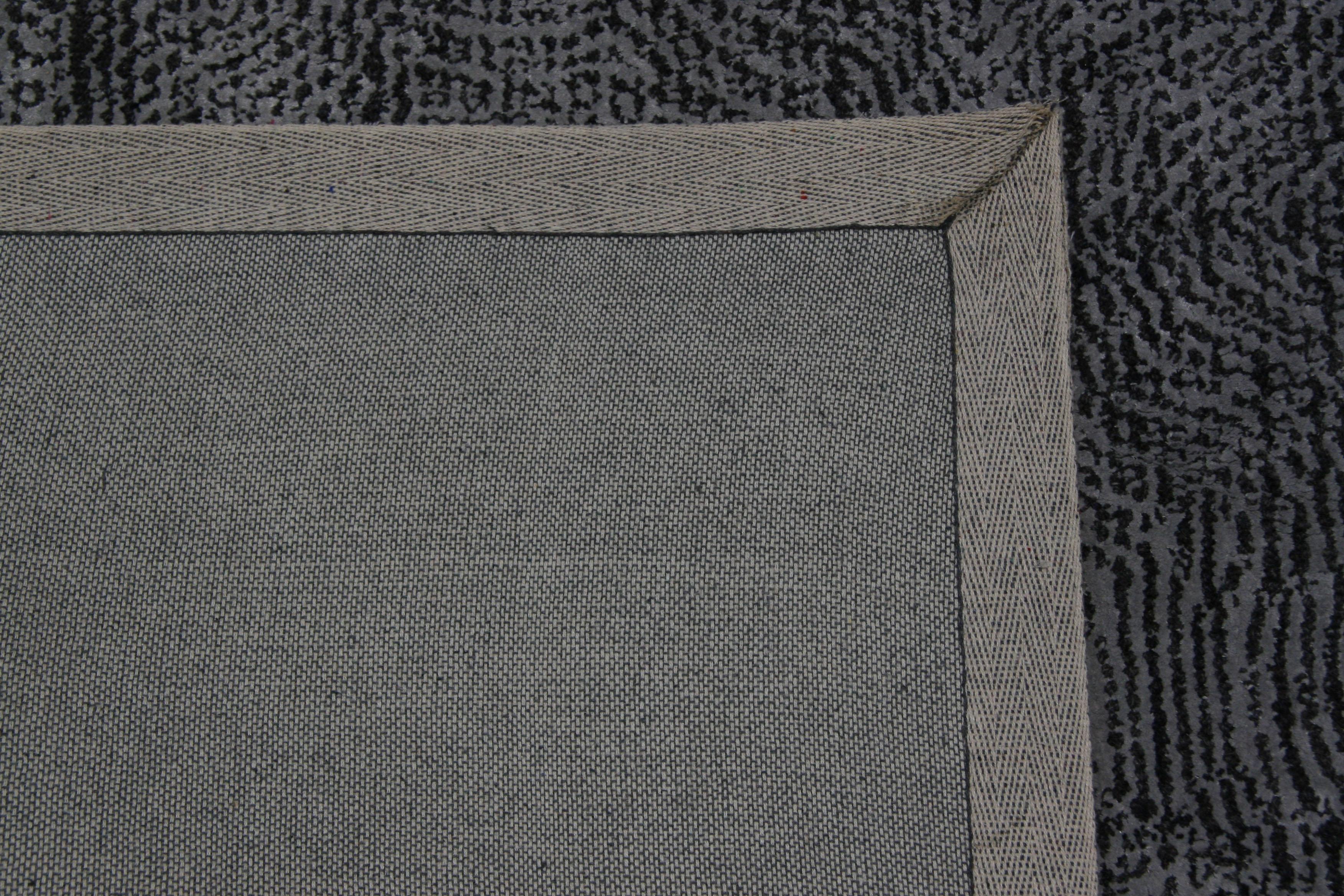 Ripples Handgetufteter Teppich in Schwarz und Grau im Zustand „Neu“ im Angebot in Los Angeles, CA