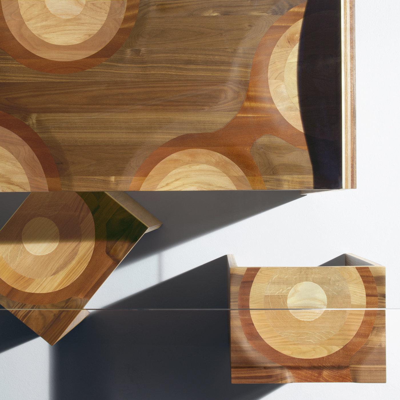 Contemporary Ripples Small Wood Stool by Toyo Ito For Sale