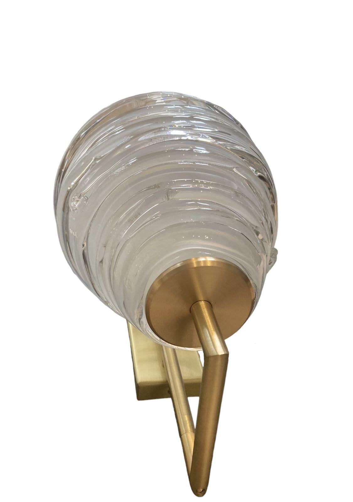Applique murale Ripples en verre soufflé sculpté à la main Neuf - En vente à Istanbul, TR