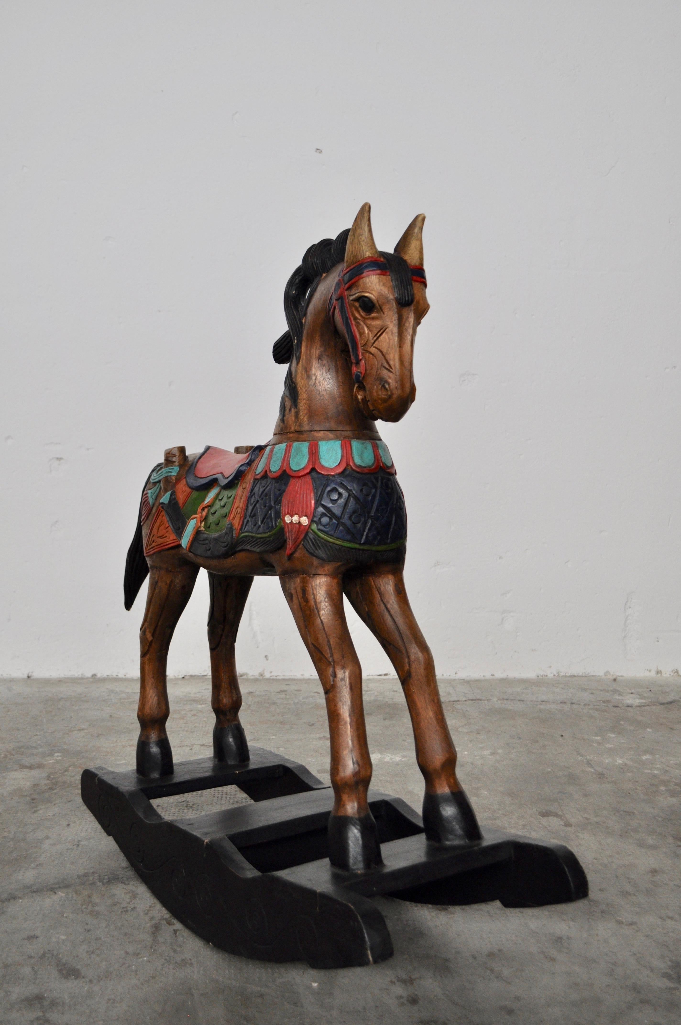 craft wooden horse 1950s