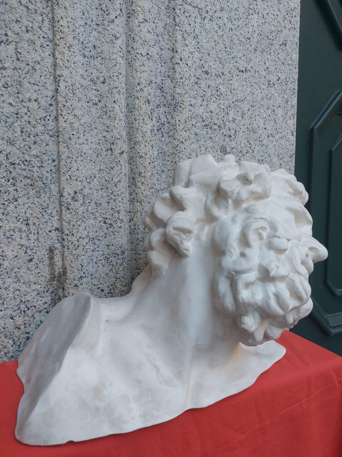 Reproducción en cerámica bizcochada de la cabeza de Laocoonte Cerámico en venta