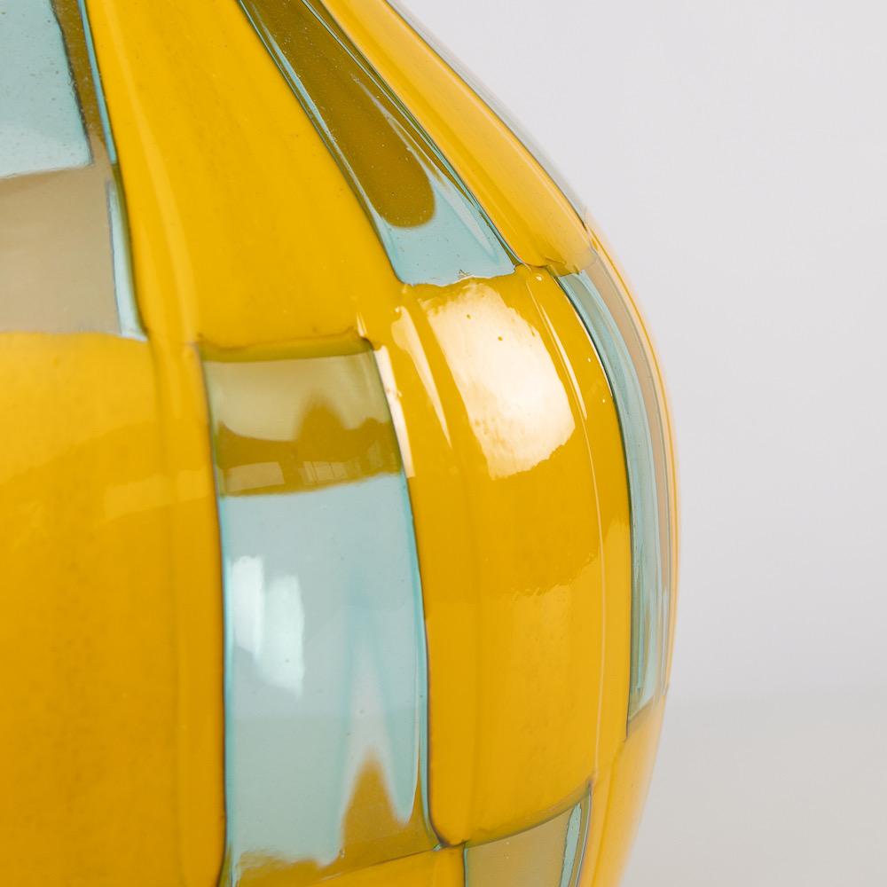 Riquadri Vase Azur Yellow, Barovier e Toso For Sale 1
