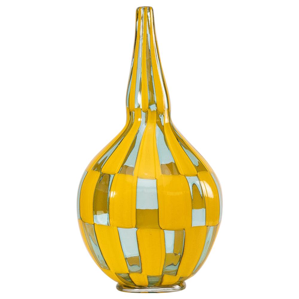 Riquadri Vase Azur Yellow, Barovier e Toso For Sale