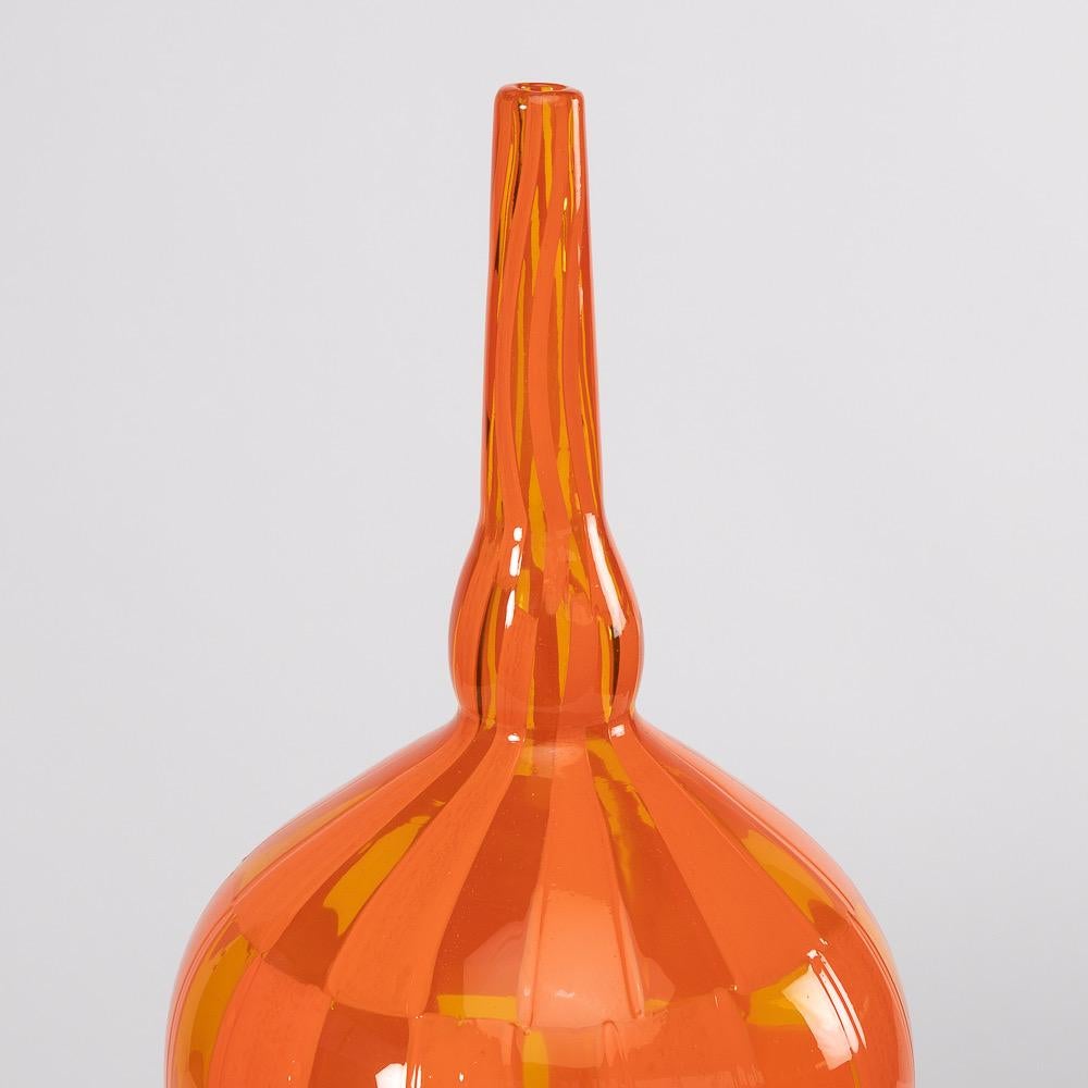 Vase Clear and Opaque Orange, Barovier Et Toso, Barovier (Moderne) im Angebot