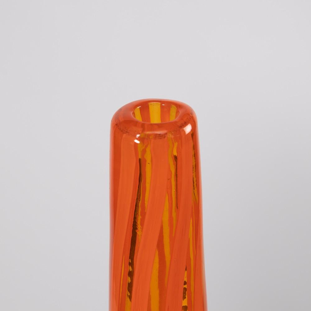 Riquadri Vase Clear and Opaque Orange, Barovier Et Toso In Good Condition For Sale In Brussels, BE