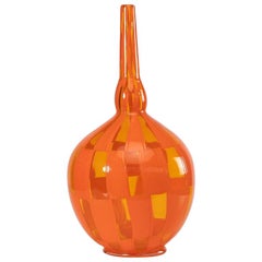 Riquadri Vase Clear and Opaque Orange, Barovier Et Toso