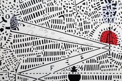 City 0, Geometrische Serigraphie von Risaburo Kimura