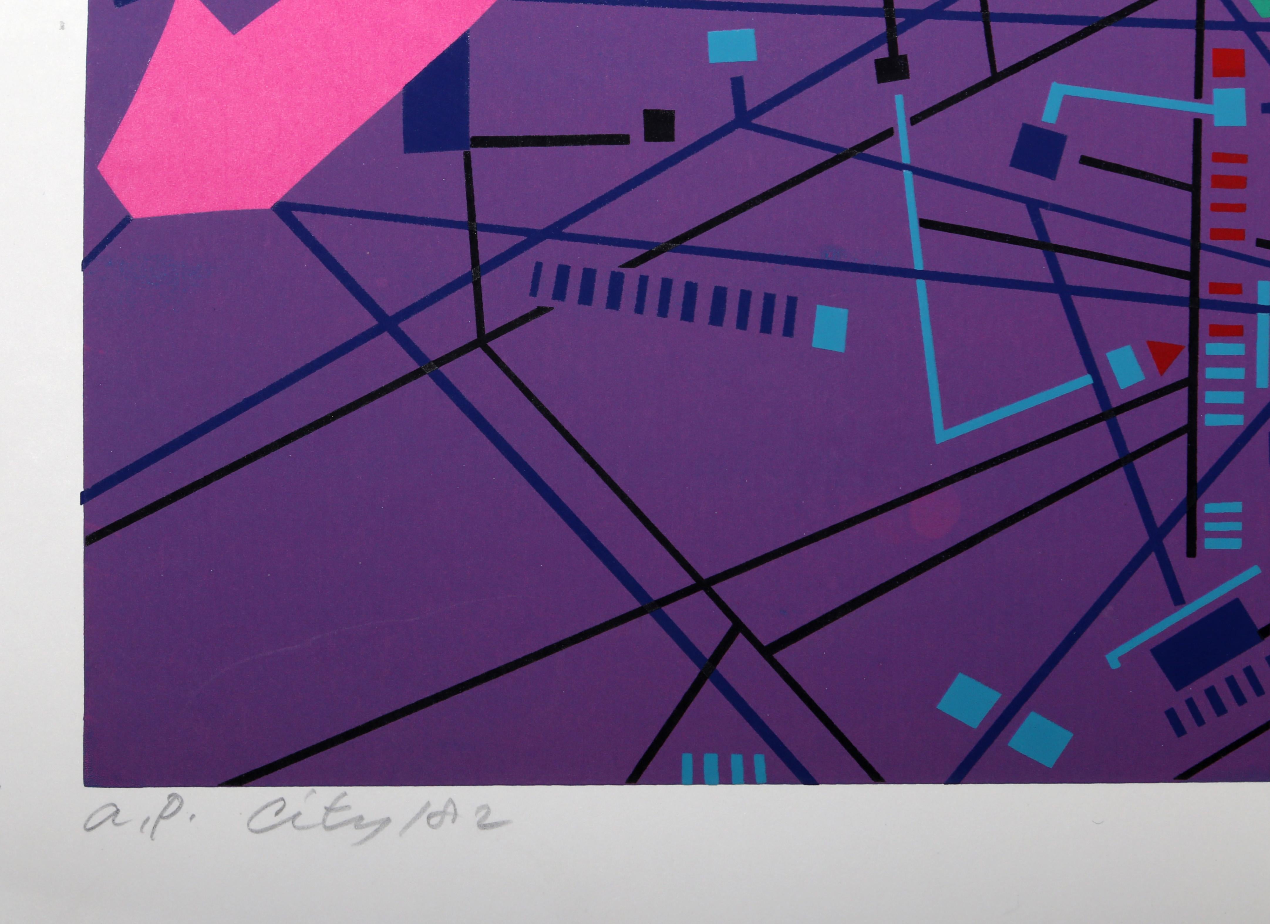 City 182, Silkscreen by Risaburo Kimura For Sale 2