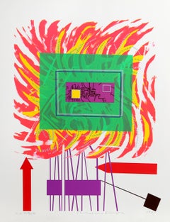 City 191, serigrafia geometrica di Risaburo Kimura