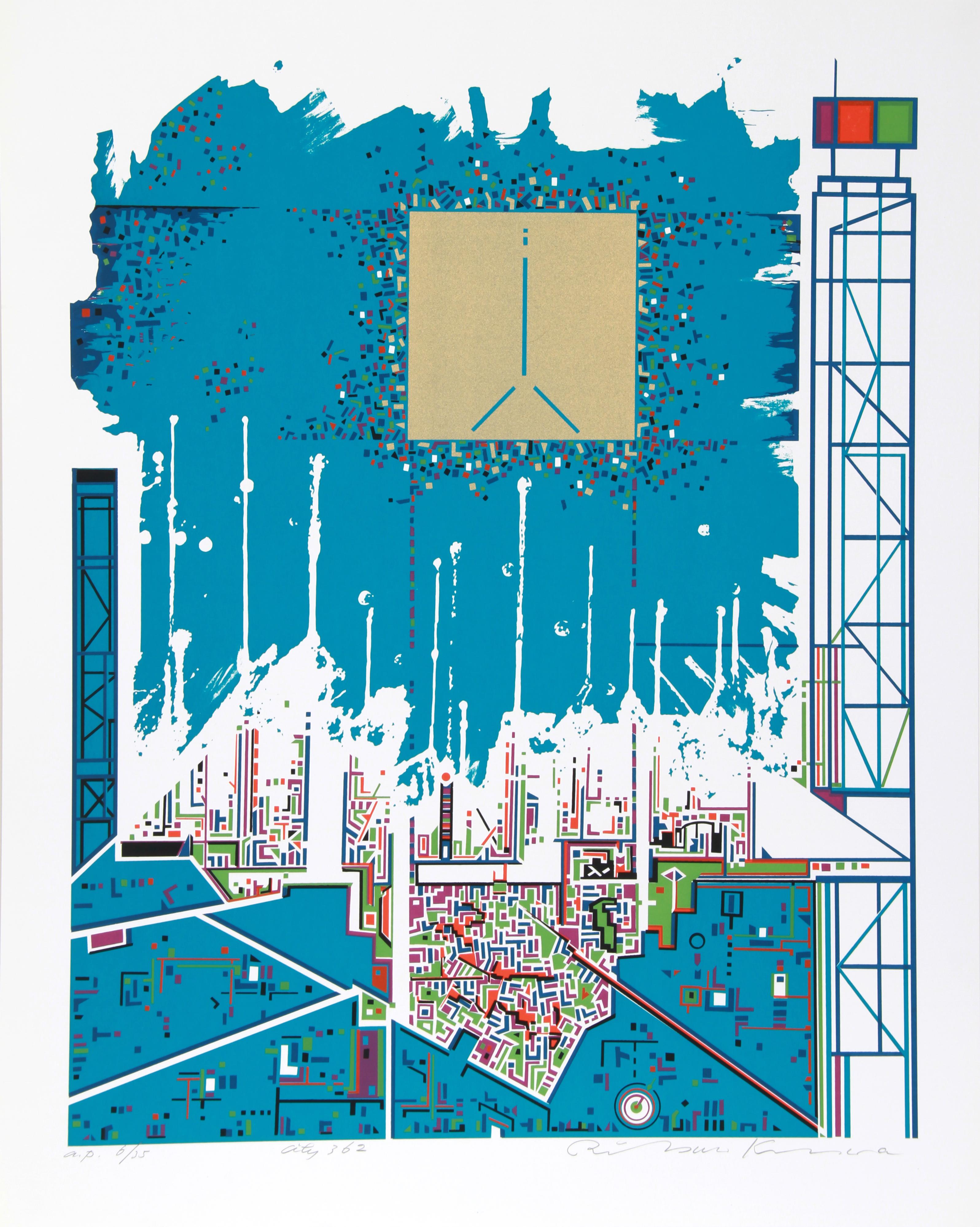 City 362, Serigraph by Risaburo Kimura