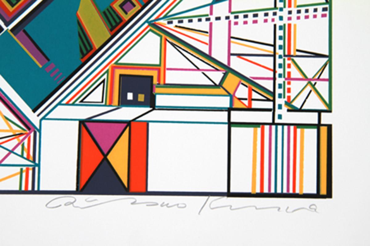 Ciudad 363, Serigrafía Geométrica de Risaburo Kimura en venta 1