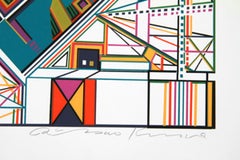 City 363, Geometric Screenprint by Risaburo Kimura