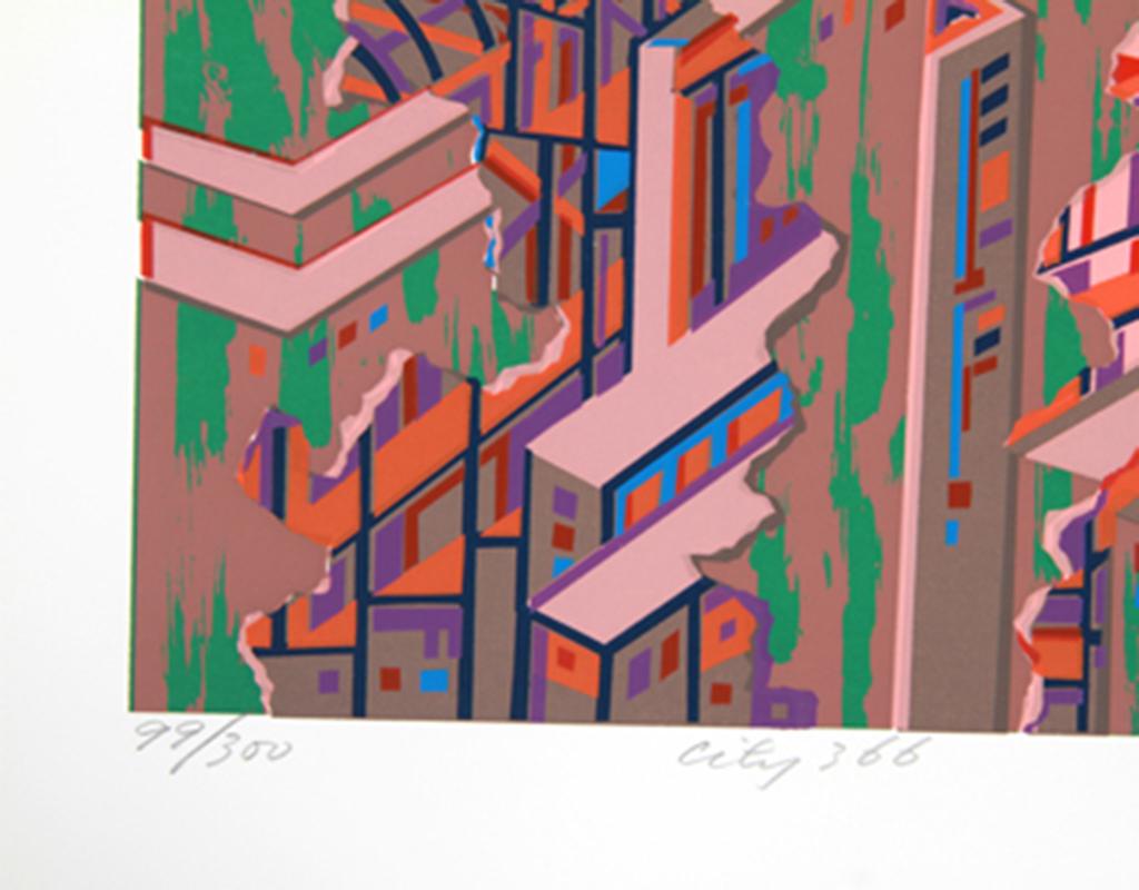 City 366, Serigraph by Risaburo Kimura For Sale 1