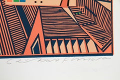City 378, serigrafia astratta geometrica psichedelica di Risaburo Kimura