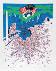 City 380, 1971 Serigraph by Risaburo Kimura