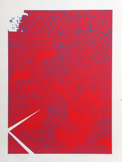 City 54, Abstrakter geometrischer Siebdruck von Risaburo Kimura