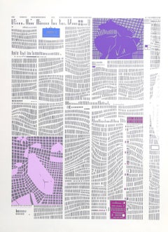 City 86, Abstract Print by Risaburo Kimura 