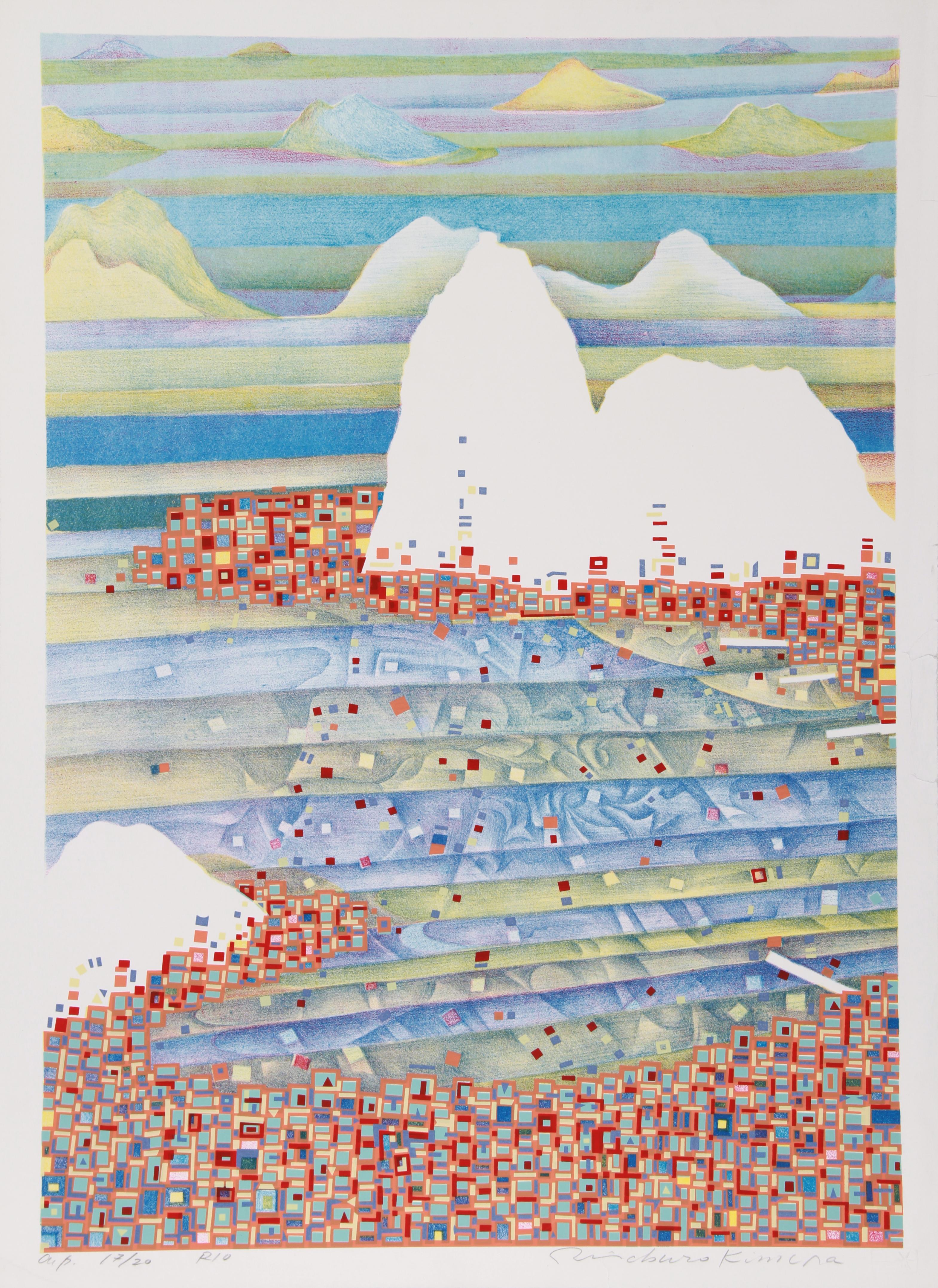 Artiste : Risaburo Kimura, japonais (1924 - )
Titre : Rio
Année : 1973
Médium : Sérigraphie sur BFK Rives, Signé, titré et numéroté au crayon
Edition : 250, AP 20
Taille : 30 in. x 22 in. (76,2 cm x 55,88 cm)

Imprimeur : Shorewood Atelier
Editeur :