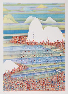 Sérigraphie en soie Rio de Risaburo Kimura, 1973