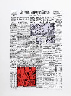 Vintage The New York Times, Silkscreen by Kimura