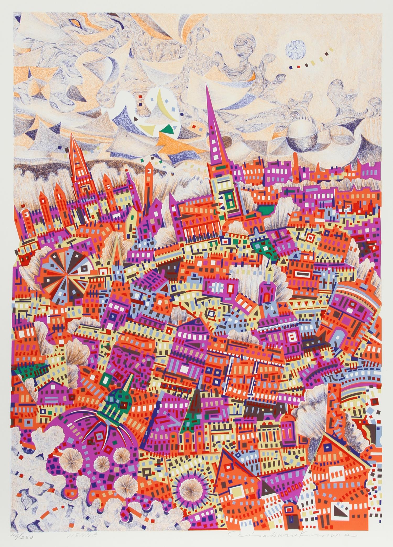 Vienna, 1973 Silkscreen by Risaburo Kimura