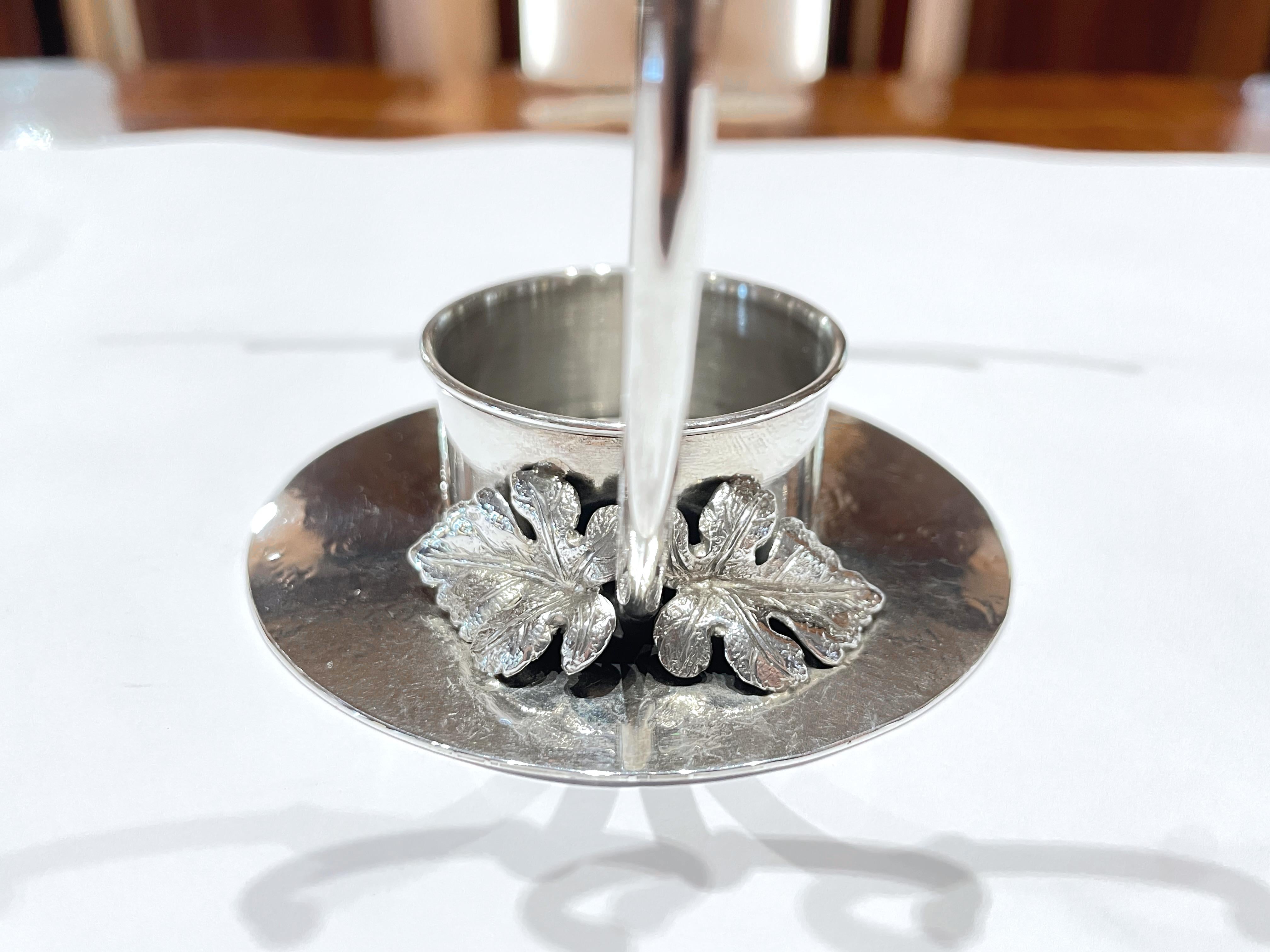 Cognac and brandy heater in 925 sterling silver For Sale 9