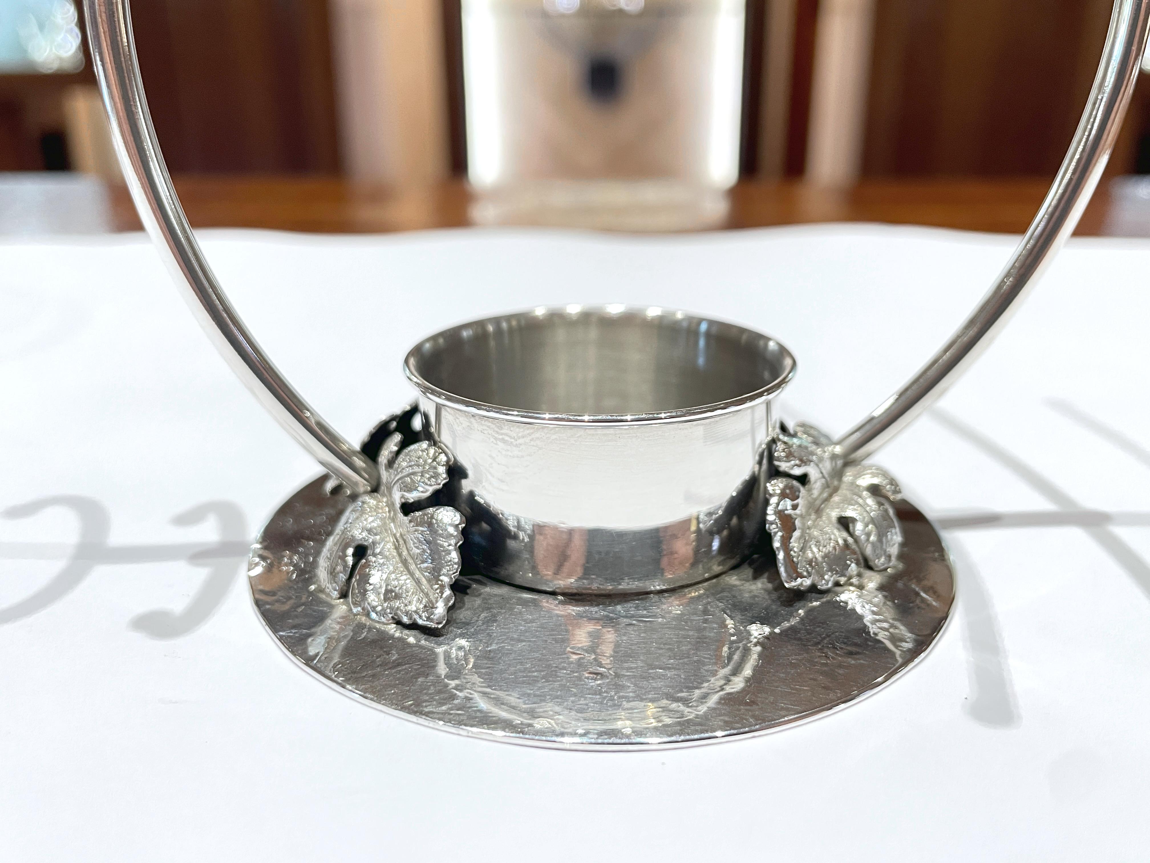 Cognac and brandy heater in 925 sterling silver For Sale 10