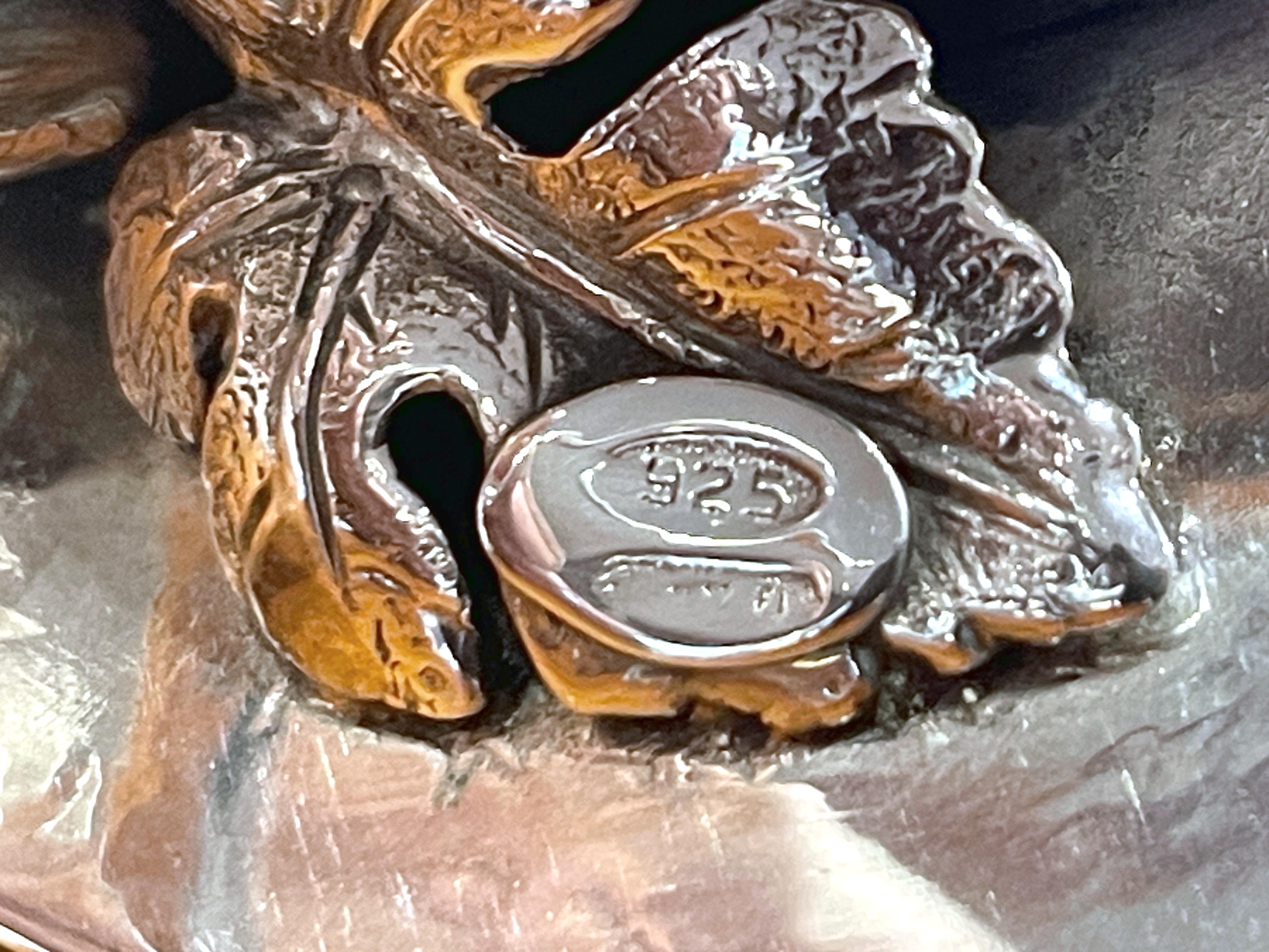 Cognac and brandy heater in 925 sterling silver For Sale 13