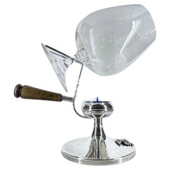 Cognac and brandy heater in 925 sterling silver