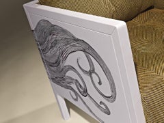 Poltrona Risco contemporanea e personalizzabile con intervento artistico