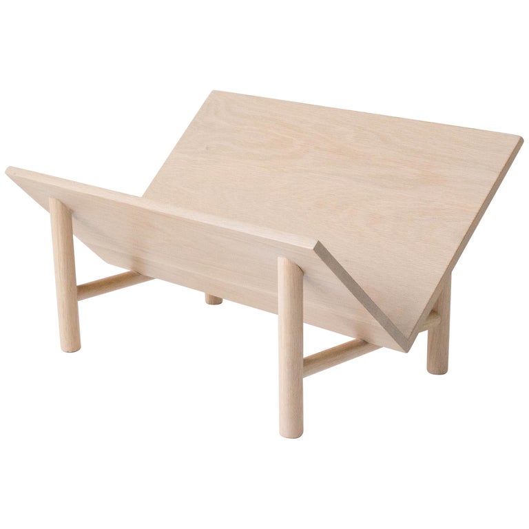 Rise Bookstand by Sun at Six, Nude Minimalist Book Stand or Bookcase in Wood For Sale