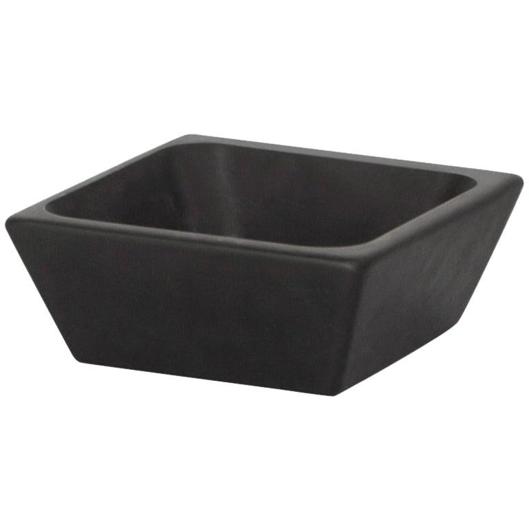 New Modern Rice Bowl in Black Marquina Marble Creator Ivan Colominas For Sale